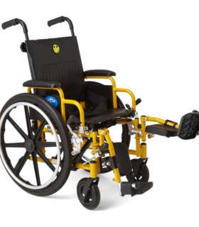Kidz Pediatric Wheelchair Medline 14" Wide Pediatric Wheelchair with Elevating Leg Rests  - Yellow