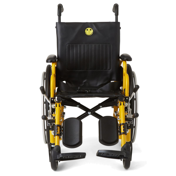 back pediatric wheelchair yellow 