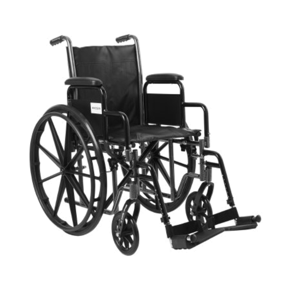 Wheelchair Black Upholstery durable manual McKesson's