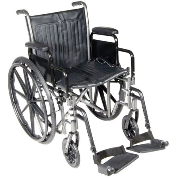 Wheelchair Black Upholstery durable manual McKesson's