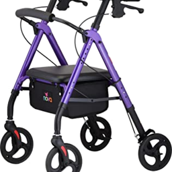 NOVA's signature rolling walker optimum stability. Features include 8" wheel