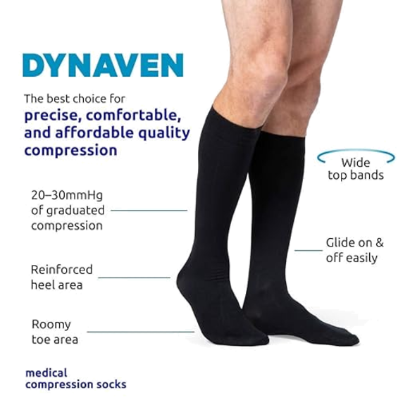 compression socks knee high dynaven black