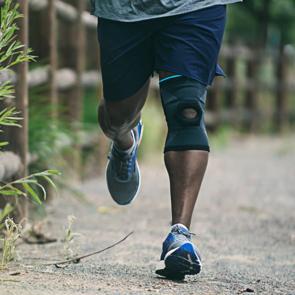 knee stabilizing brace black walking