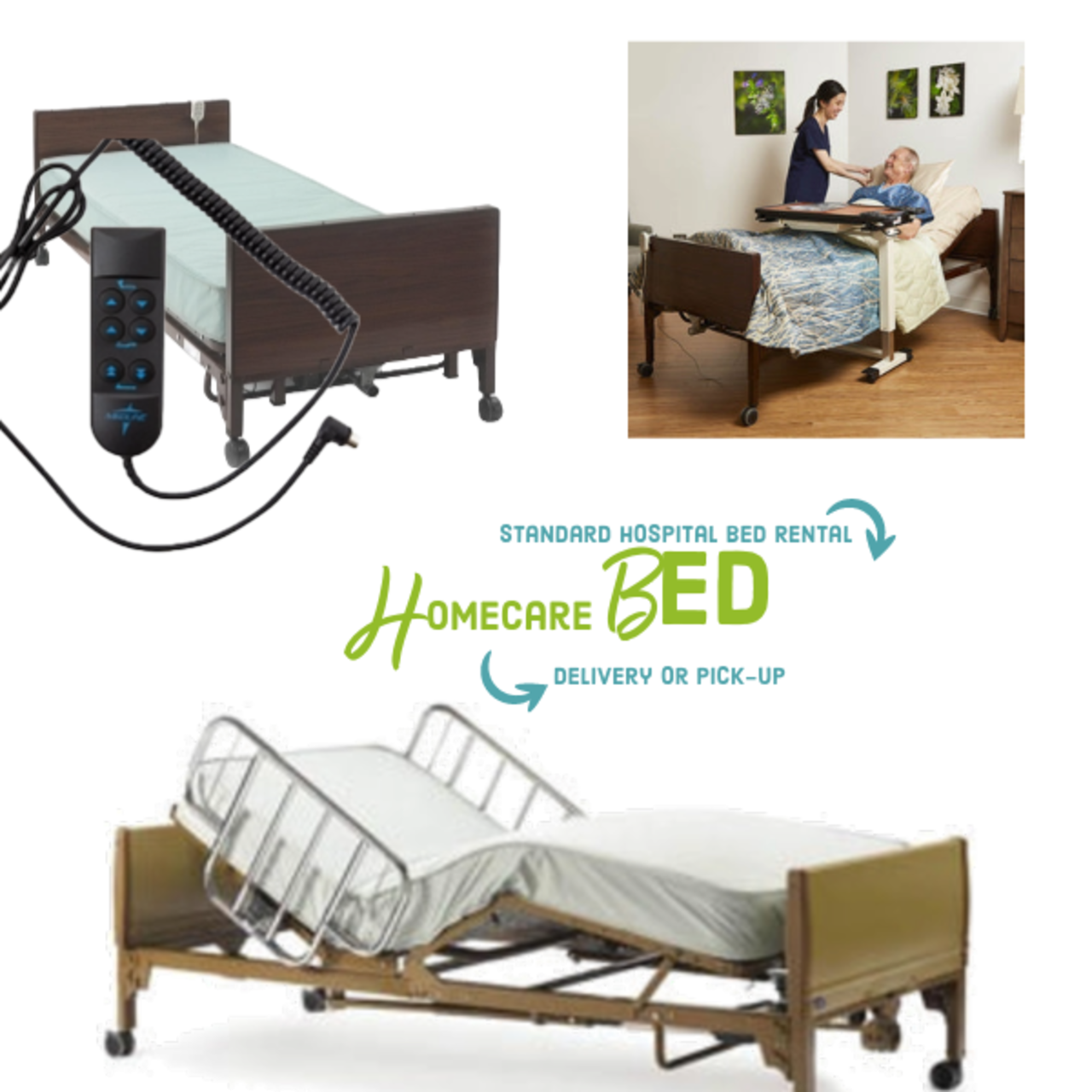 Basic hospital bed for home use